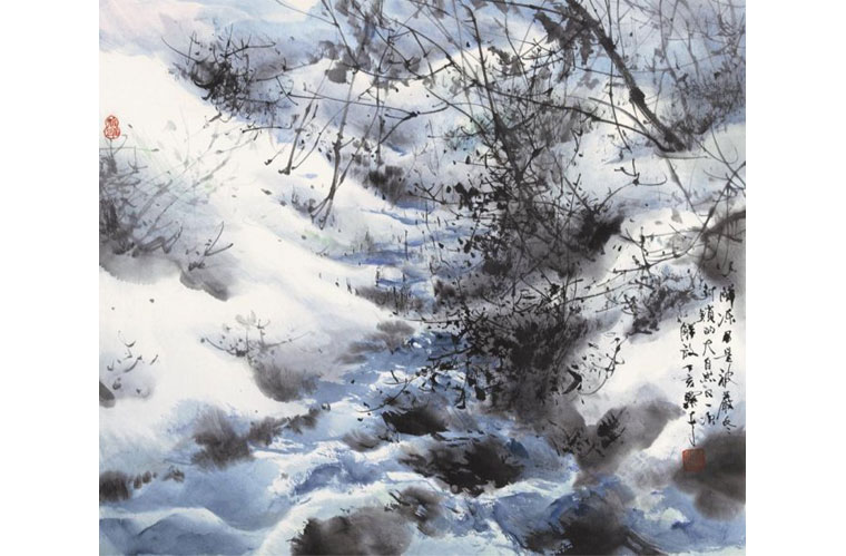 冯骥才画作赏析《解冻》2007