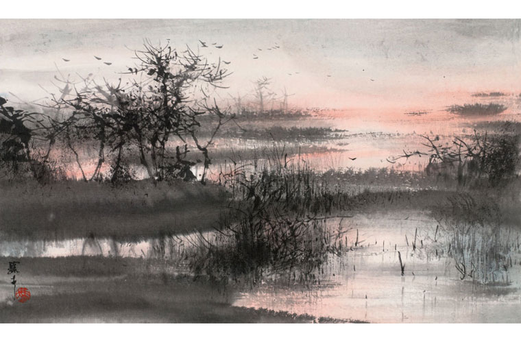冯骥才画作赏析《曙色》2008